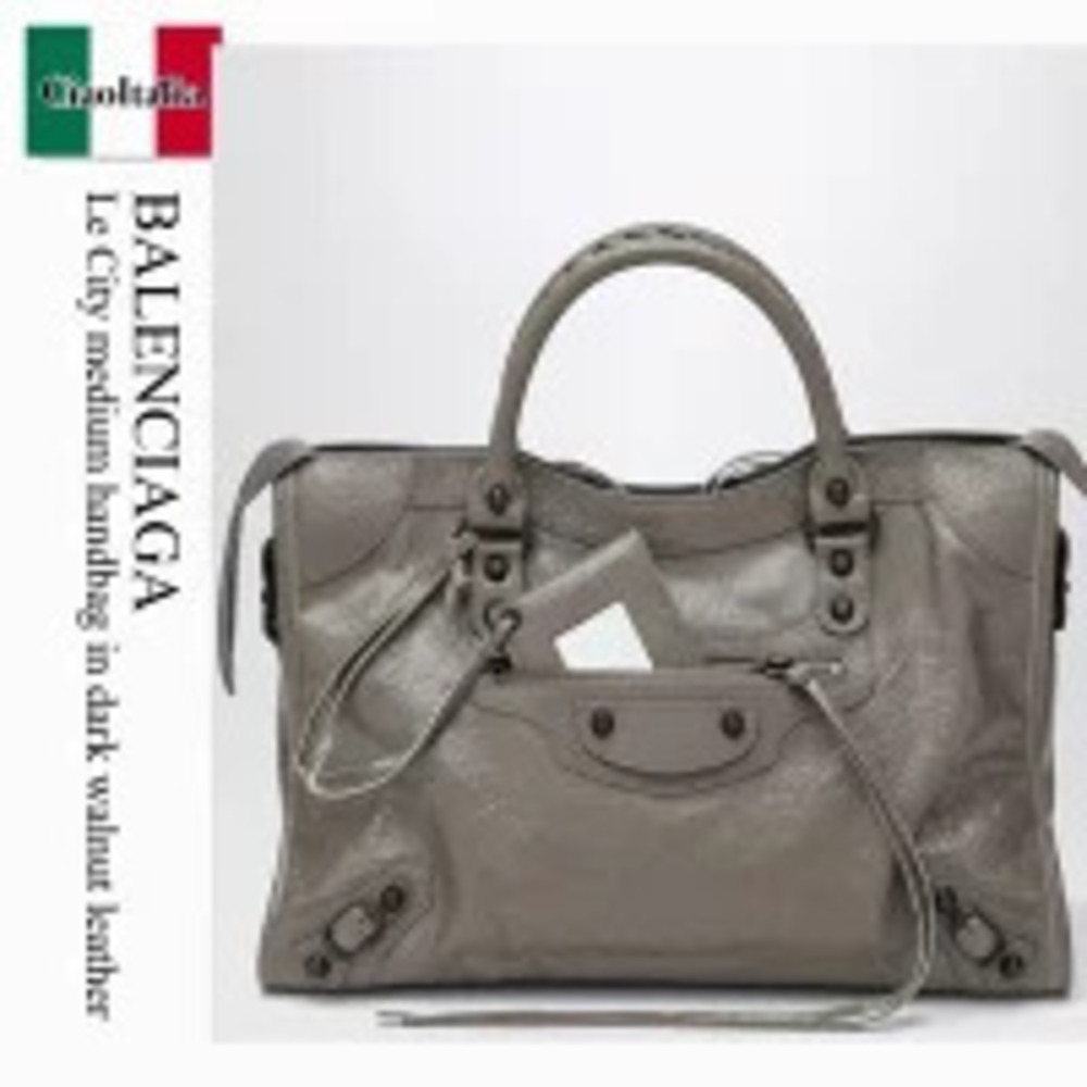 Balenciaga Bag Handbag Le City Dark Walnut Leather